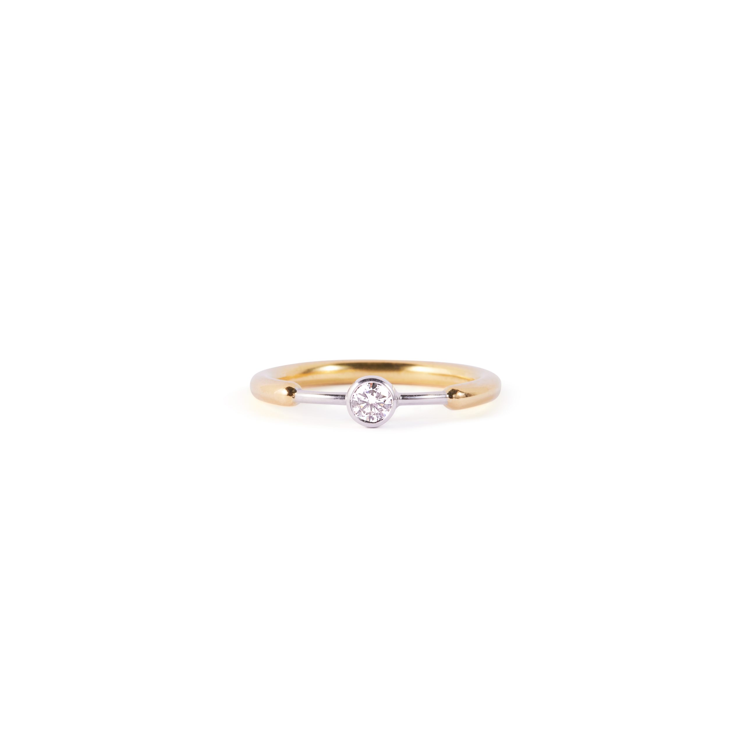 18ct Yellow and White Gold Diamond Dress Ring. - Lind Jewellery Design